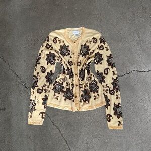 Vintage 90’s Beaded Floral Cardigan